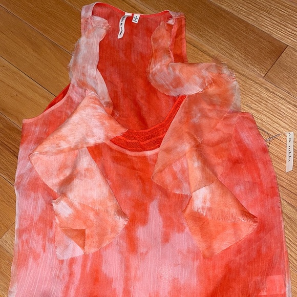 Robbi & Nikki coral and white tank top never worn - Picture 3 of 5